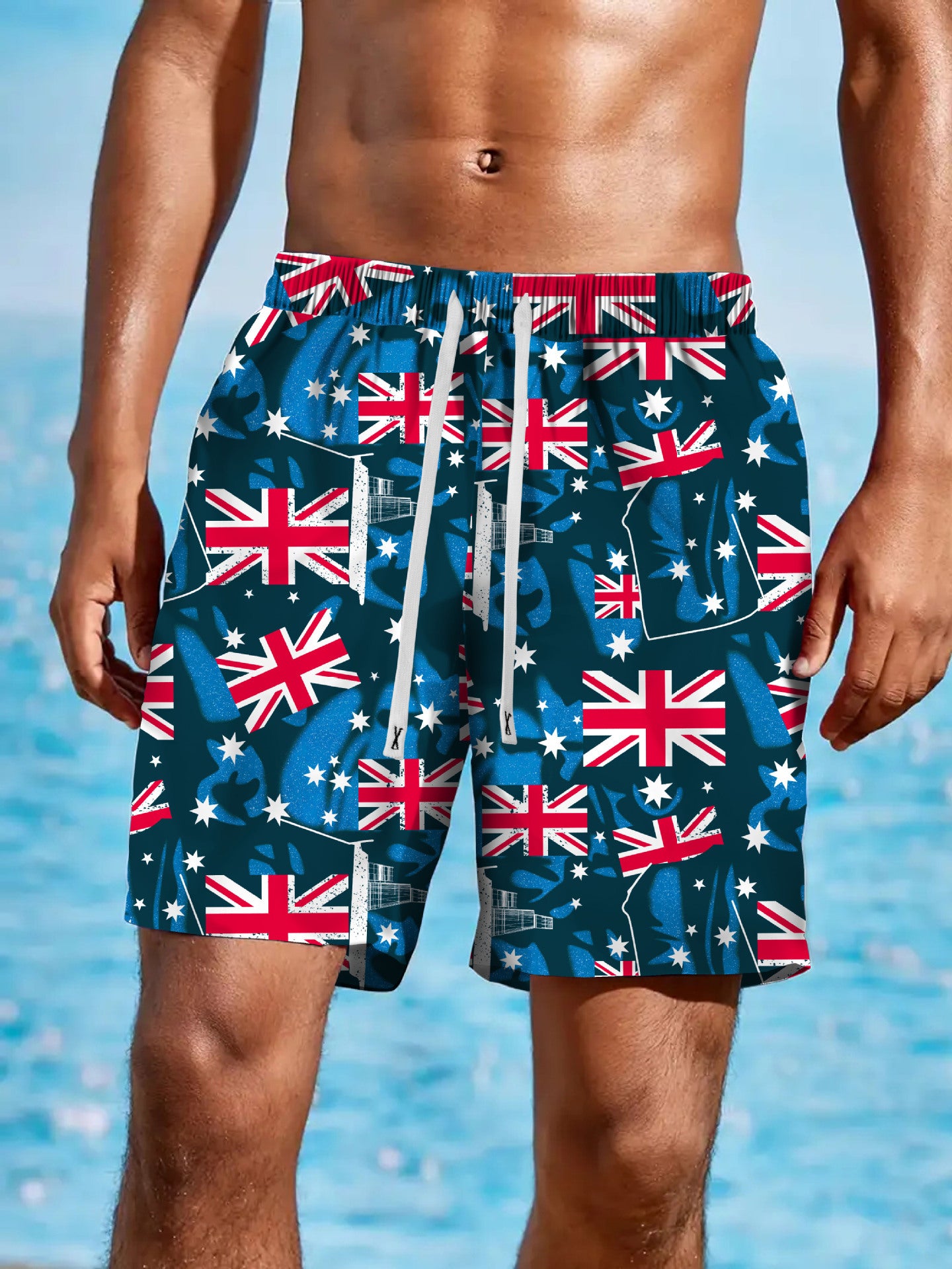 A men's loose beach pants