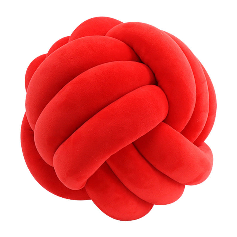 A braided ball pillow