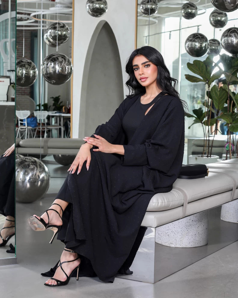 Middle Eastern Muslim Daily Cardigan Robe Temperament Elegant Bat Sleeve 20 Autumn - Mixbatch