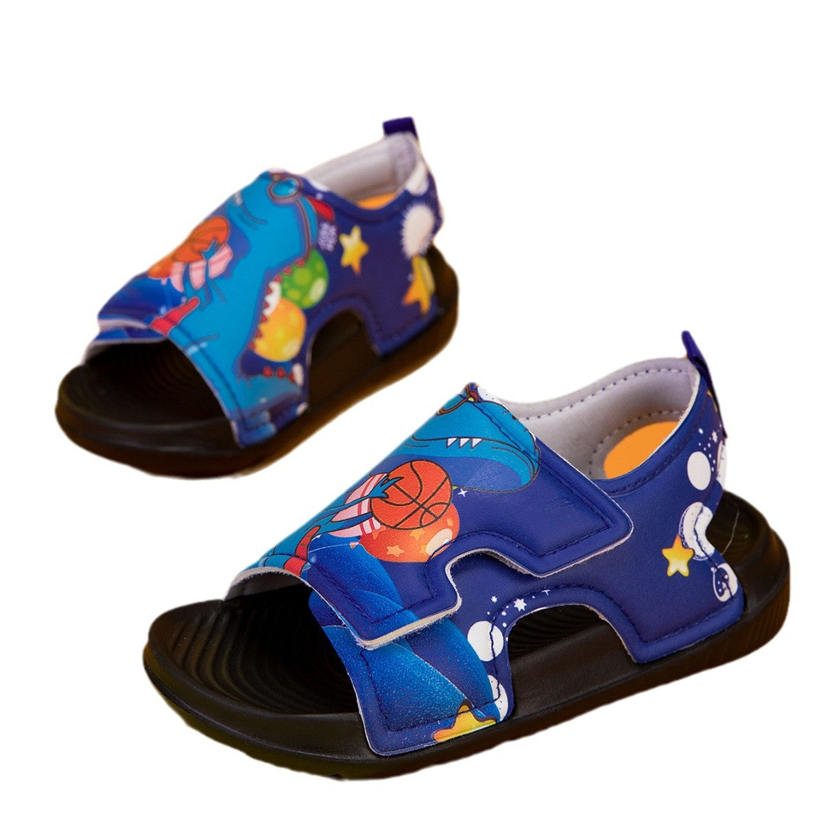 A Children's summer comfortable fashion casual lightweight breathable cute cartoon trend flat sports sandals - Mixbatch