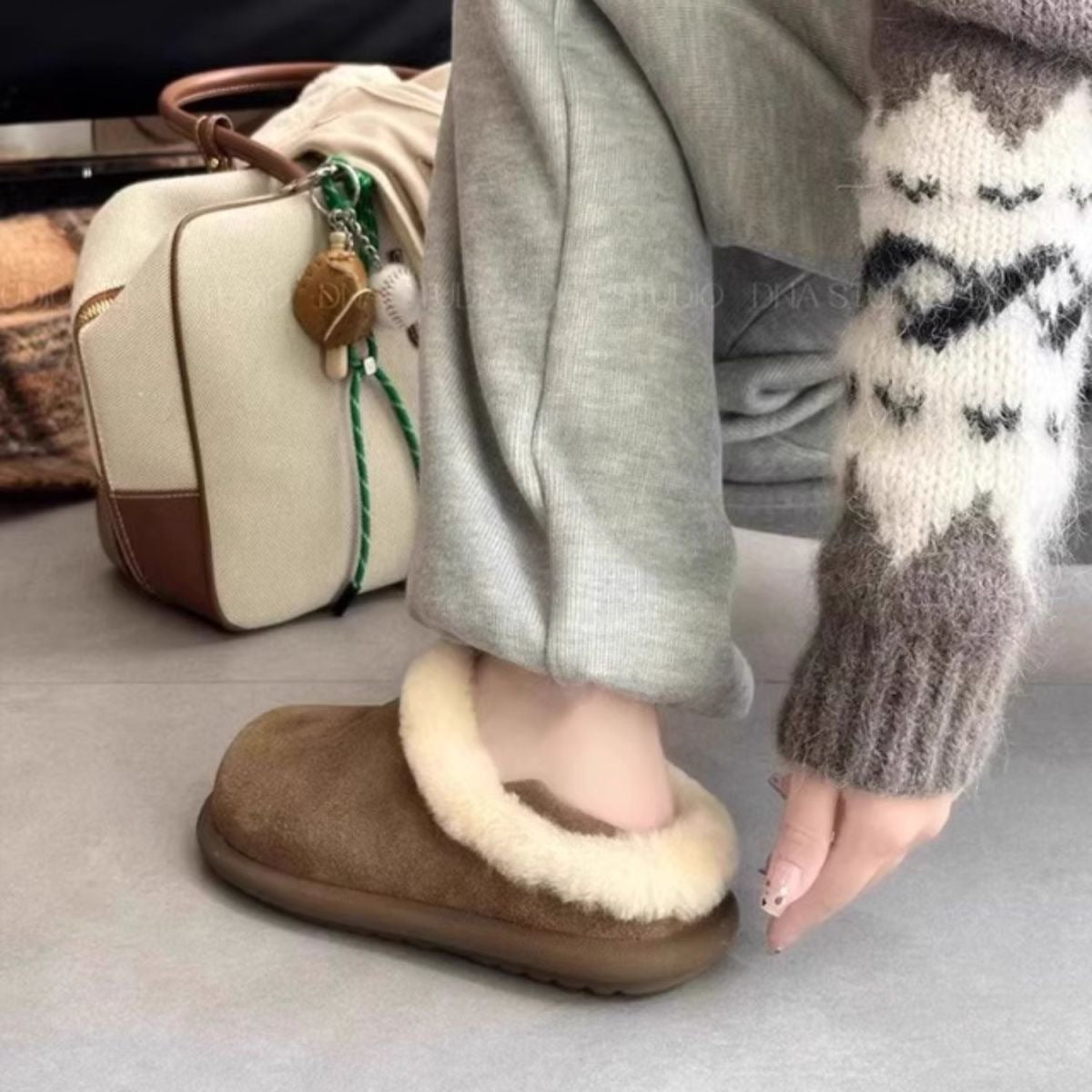 A plush slipper