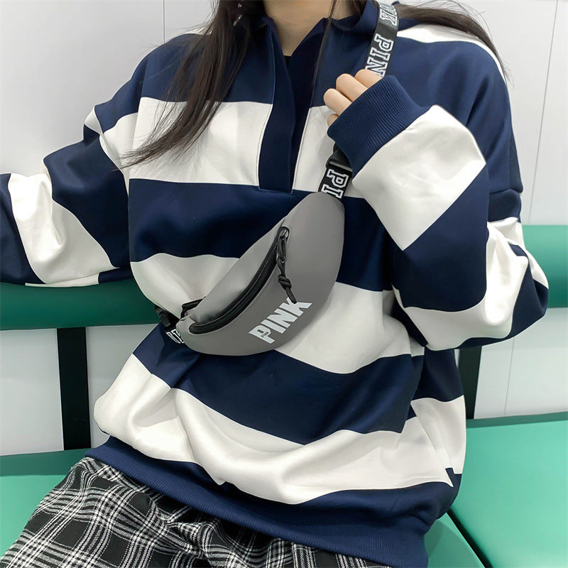 A pink backpack cross-border foreign trade women's bag backpack sequined laser student bag logo