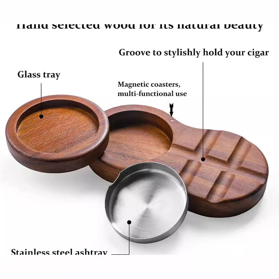A whiskey cigar ashtray