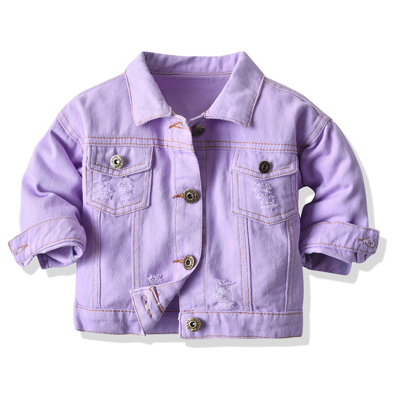 A children's tie-dye denim jacket