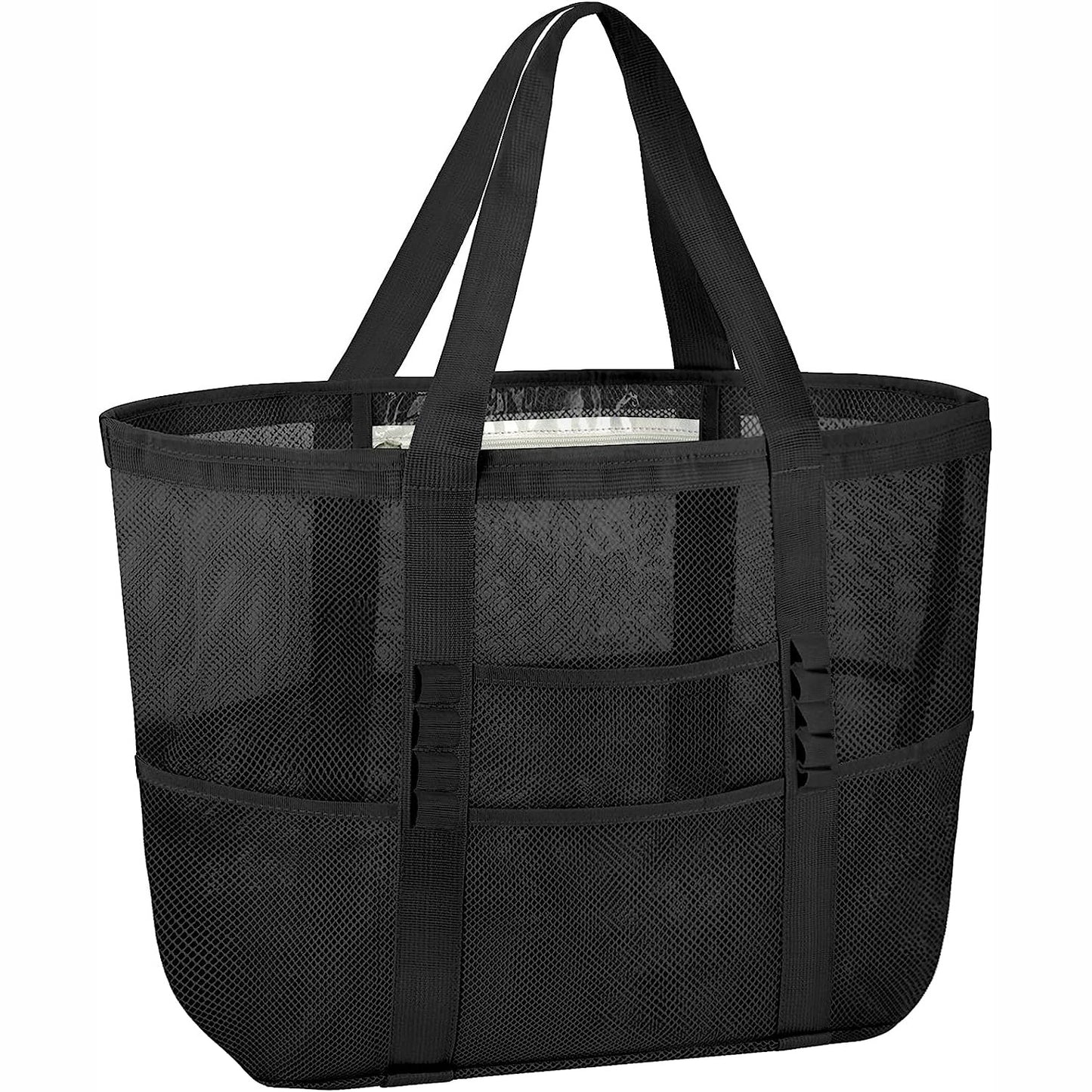 A mesh eye bag mesh portable beach bag large capacity toy storage bag bathroom wash swimming bag