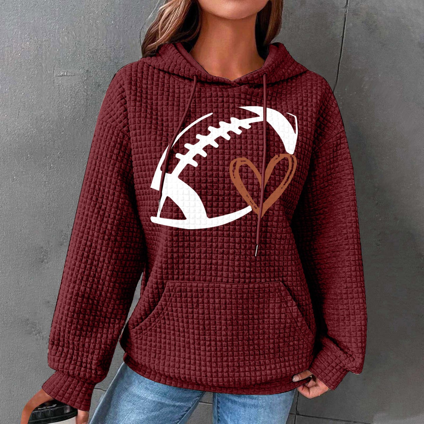 A printed sweater