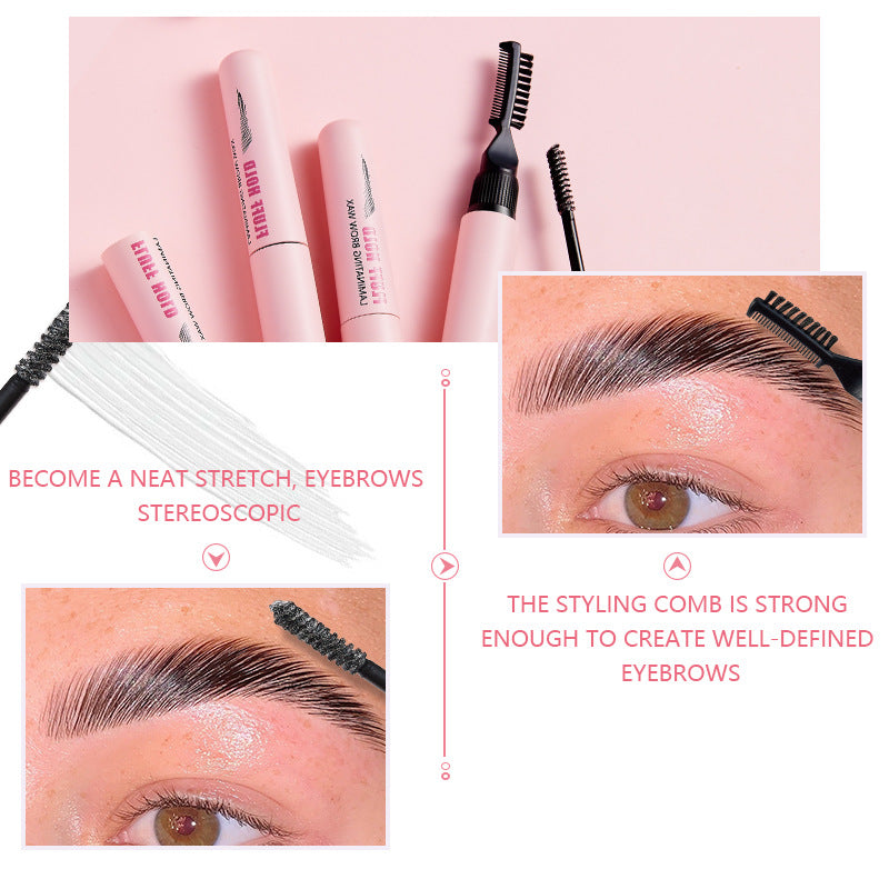 A eyebrow double head with eyebrow comb styling eyebrow glue