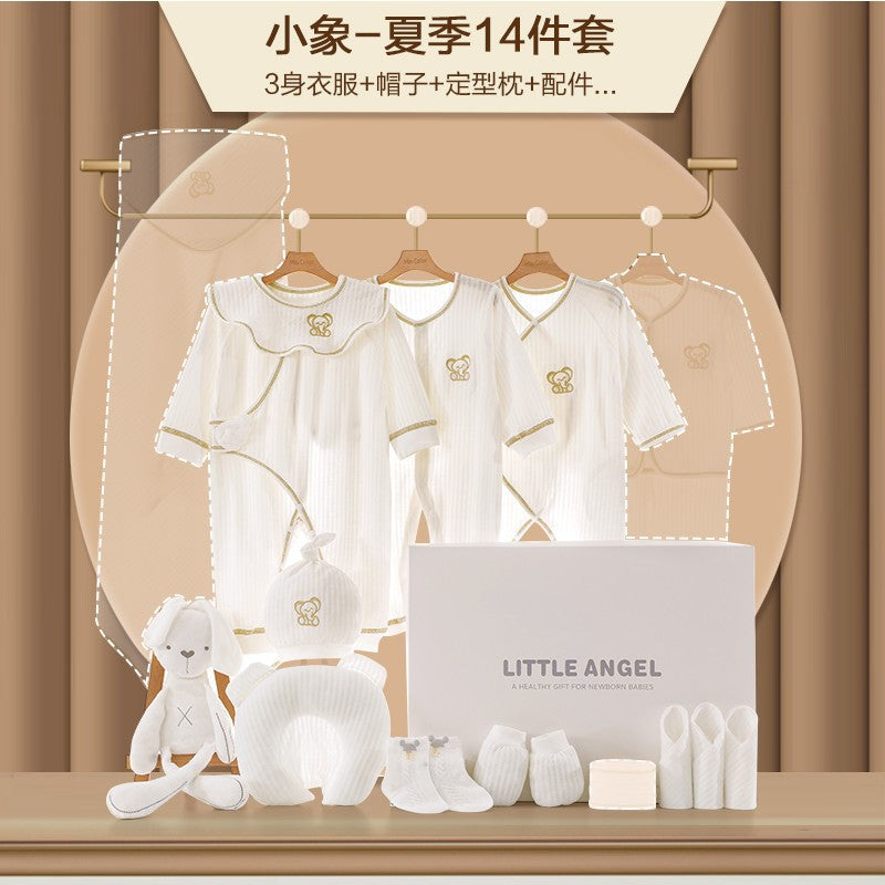 A15 Baby gift box, newborn clothes set, full moon summer pure cotton clothing, spring and autumn birth baby products wholesale - Mixbatch