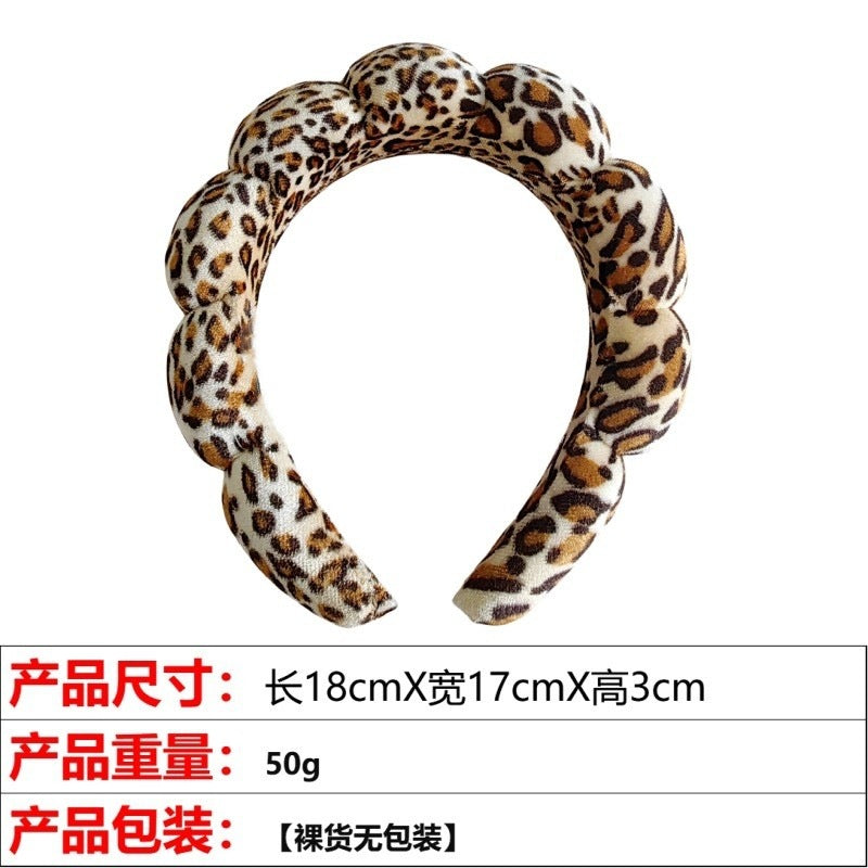 A high cranial top hair accessories women wash face bath clouds sponge headband makeup remover hair band headband