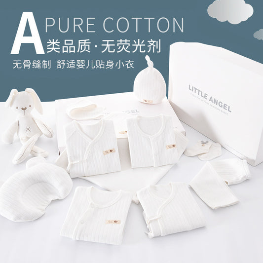 A2 Spring and Autumn Hot Sale New Baby Gift Box Breathable Soft Thin Newborn Baby Clothes onesie Romper Set - Mixbatch