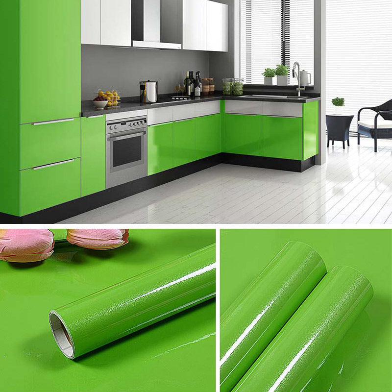 A cabinet self-adhesive sticker furniture renovation waterproof thickened paint wallpaper pearlescent cabinet room wardrobe solid color pvc wallpaper