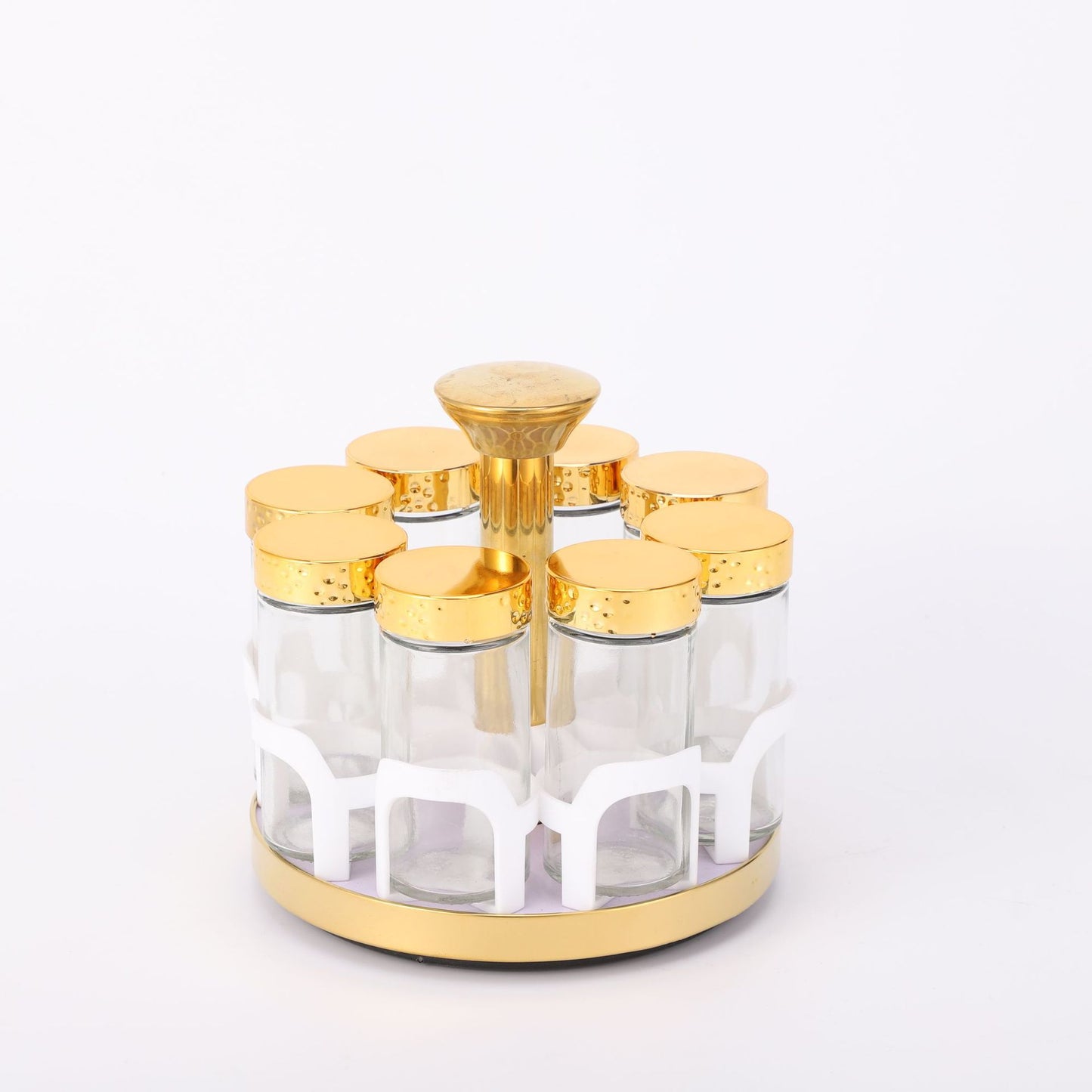 A glass seasoning bottle seasoning jar