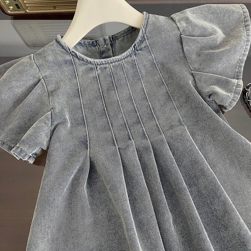 A new children's foreign soft denim skirt little girl fashionable princess skirt - Mixbatch