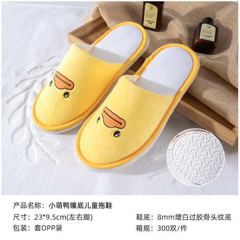 Theme hotel children's disposable toothbrush with toothpaste slippers soft bristle tooth set