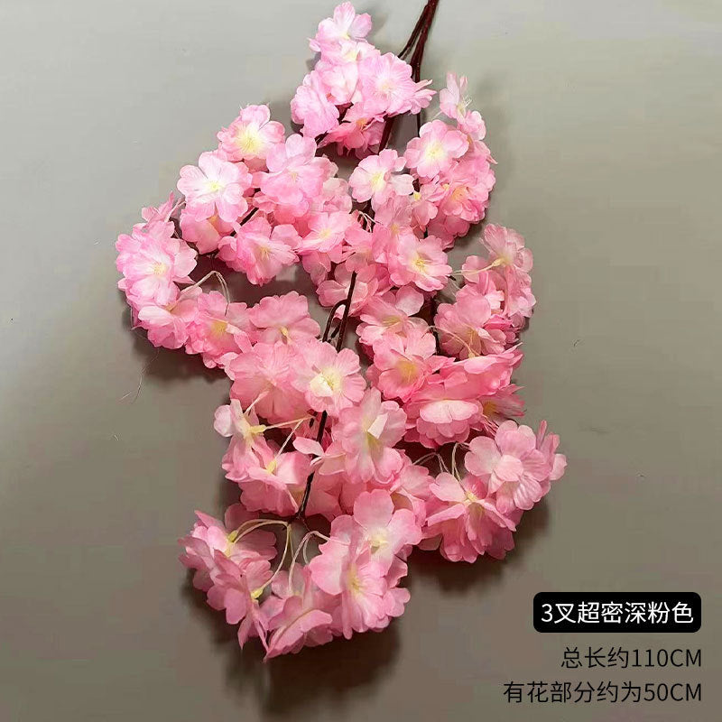 A simulated cherry blossom branch cherry blossom tree plastic wedding decoration peach blossom pear blossom indoor living room ceiling simulated flower fake flower