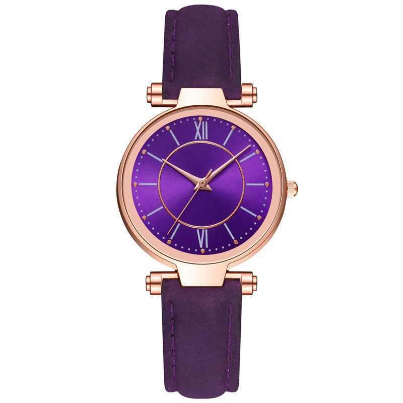A Amazon wish new belt watch, women colorful face sun pattern quartz watch Women Watches - Mixbatch