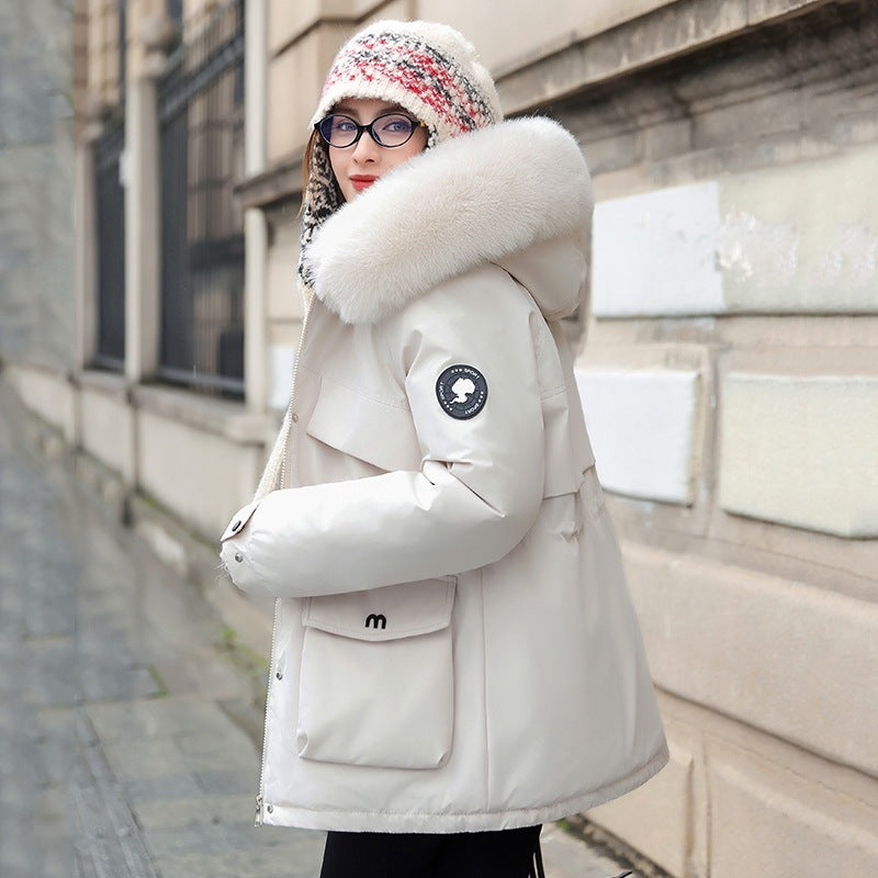 A Fleece-Lined Thickened Warm Jacket
