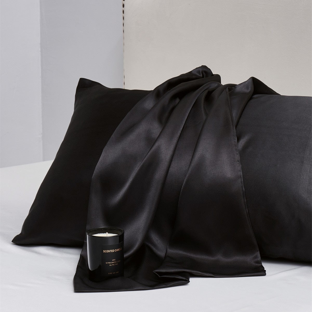 A solid color pillowcase