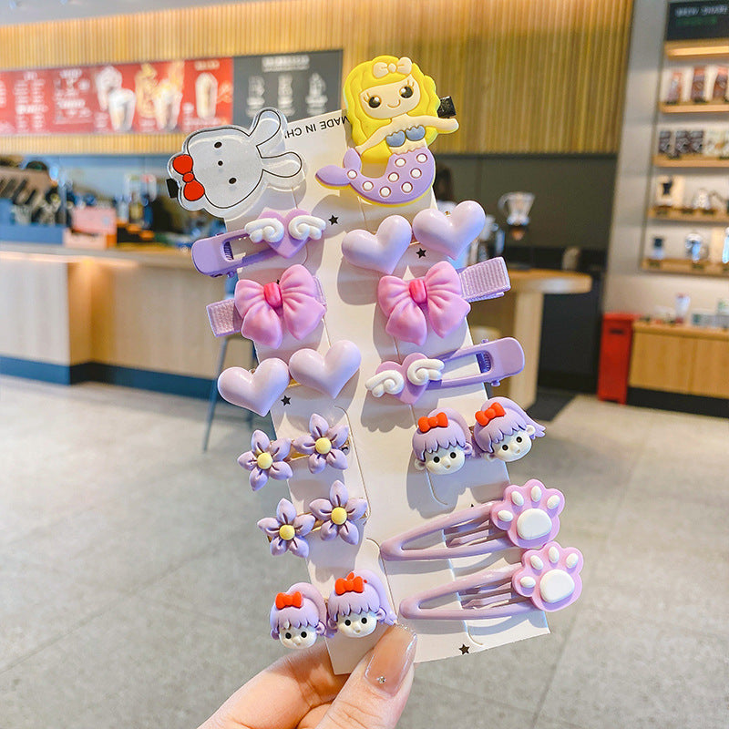 A children's hairpin stall set wholesale summer little girl hairpin cute girl broken hairpin headdress