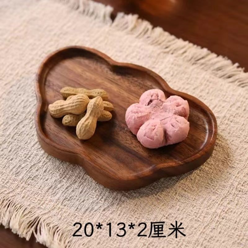 A walnut solid wood tray snack tray