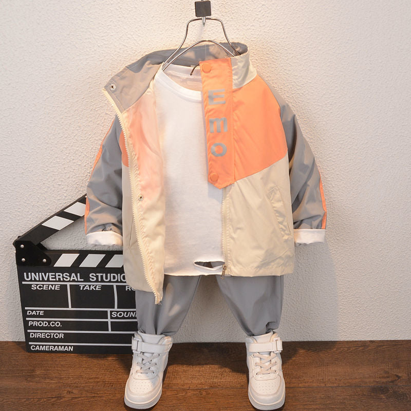 A children's clothing boys spring and autumn suit two-piece set