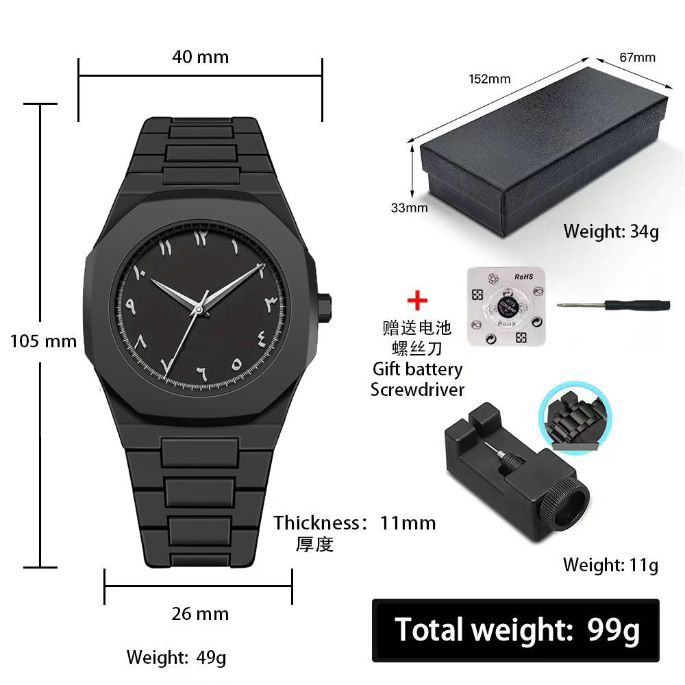 A Men's Premium Waterproof Women's Watch South East Asia Middle East Popular Plastic Men's Quartz Watch
