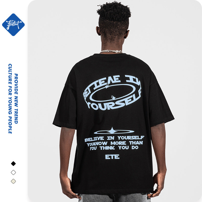 A men's T-shirt top