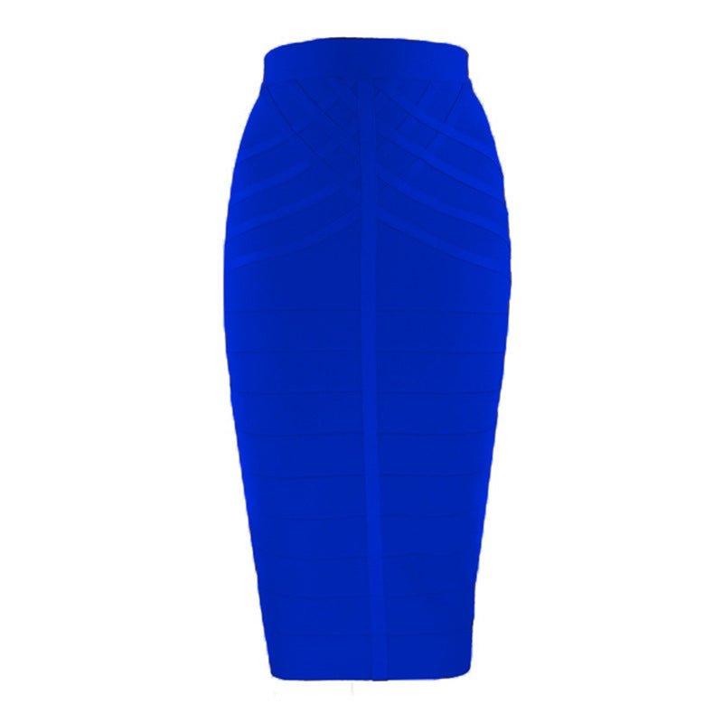 A European and American new model with characteristic stripes, sexy mid-skirt temperament, slim fit, high waist, hip wrap