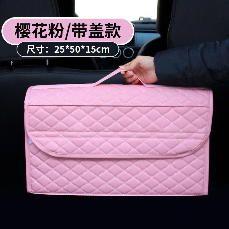 A trunk leather storage box