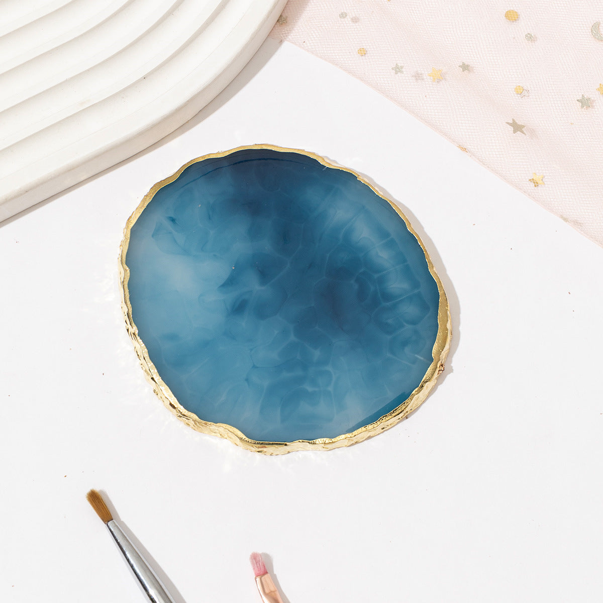 A Nail Art Palette Resin Agate Phnom Penh Palette Nail Art Display Board Color Display Resin Nail Art Palette - Mixbatch