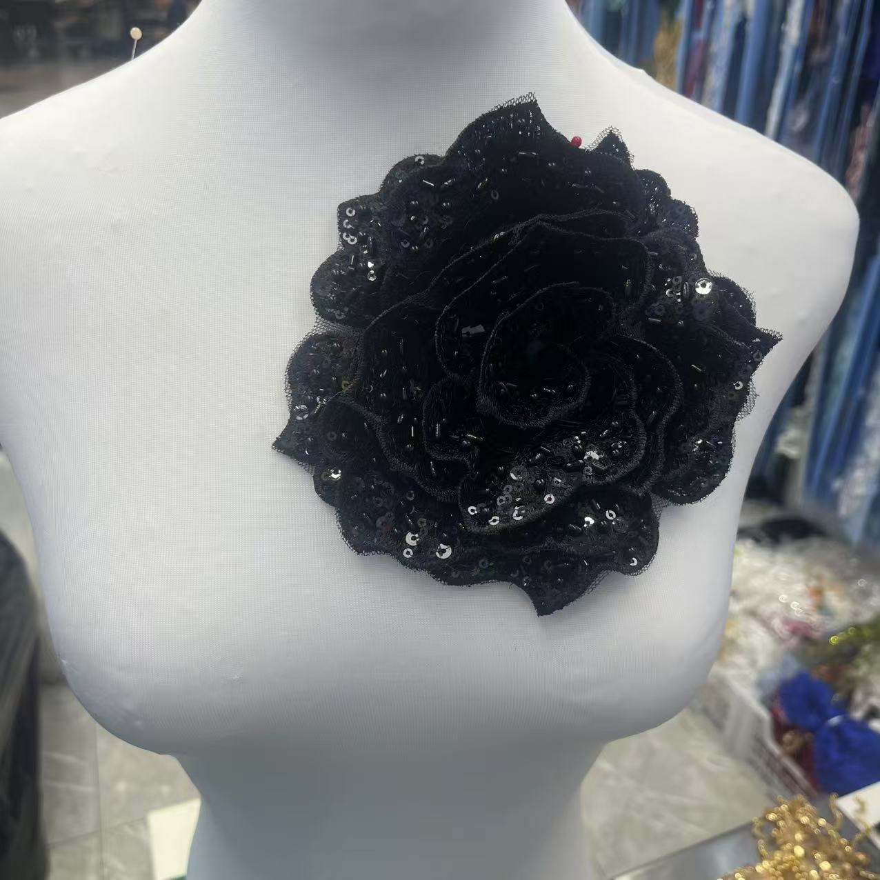 A New Popular Wedding Festival Clothing Patch Handmade Disc DIY Heavy Industry Sequins Beads Roses - Mixbatch