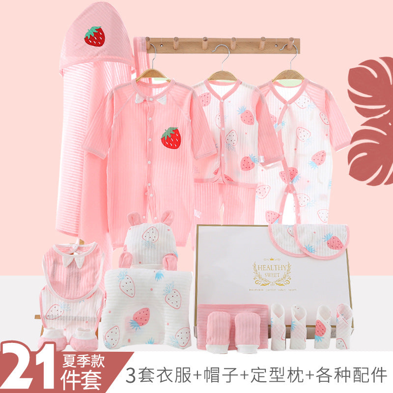 A-1 Newborn spring and summer gift box Baby thin clothes Newborn full moon baby set Birth products Daquan set - Mixbatch