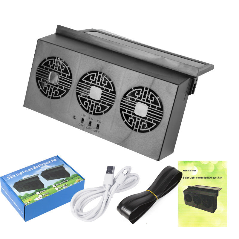 A new summer solar car cooling artifact, car exhaust fan, air circulation exhaust fan, car ventilation fan