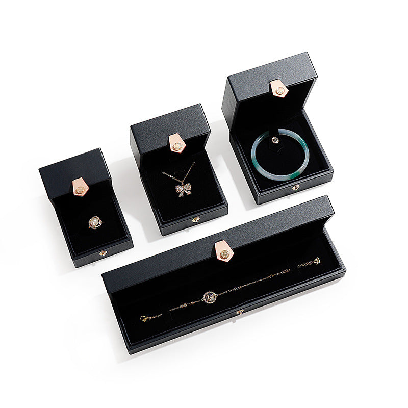 A PU leather jewelry box