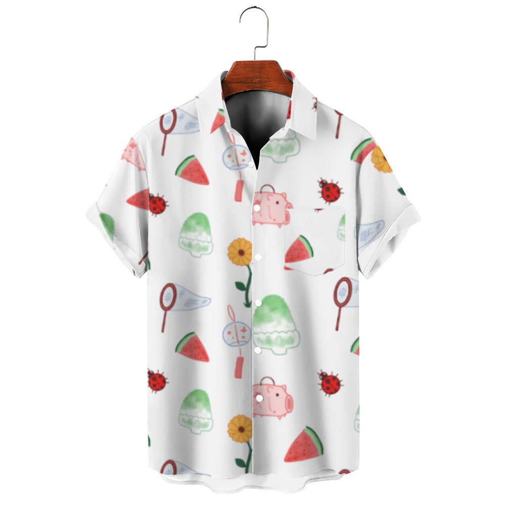 A lapel print shirt