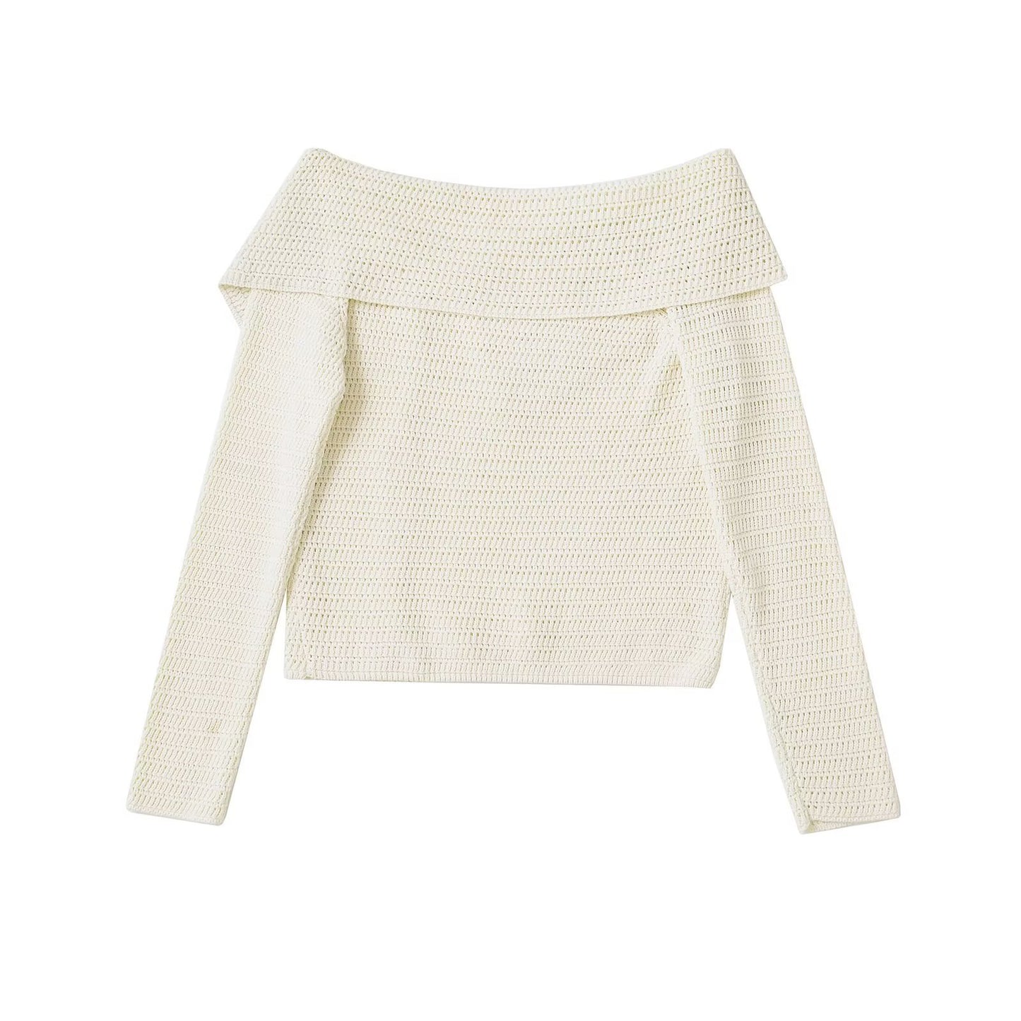 A long-sleeved cardigan sweater