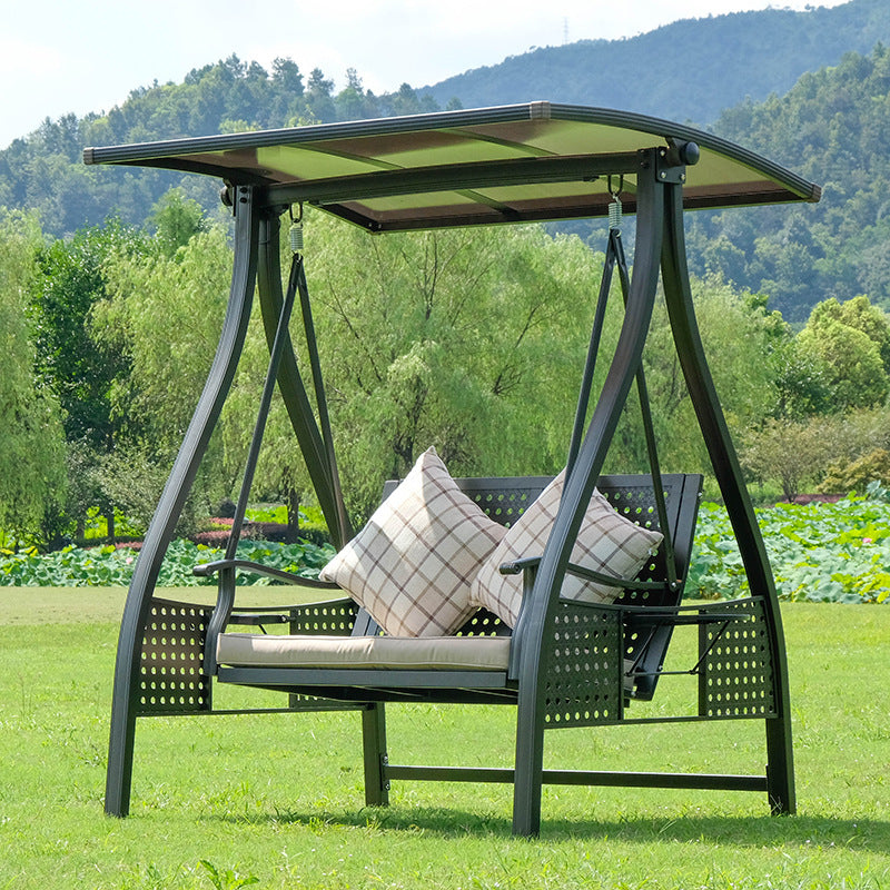 A outdoor swing rocking chair
