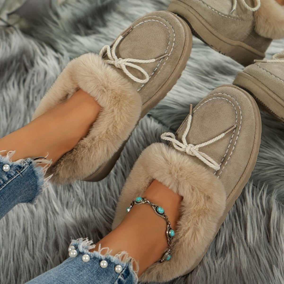 A warm plush boot