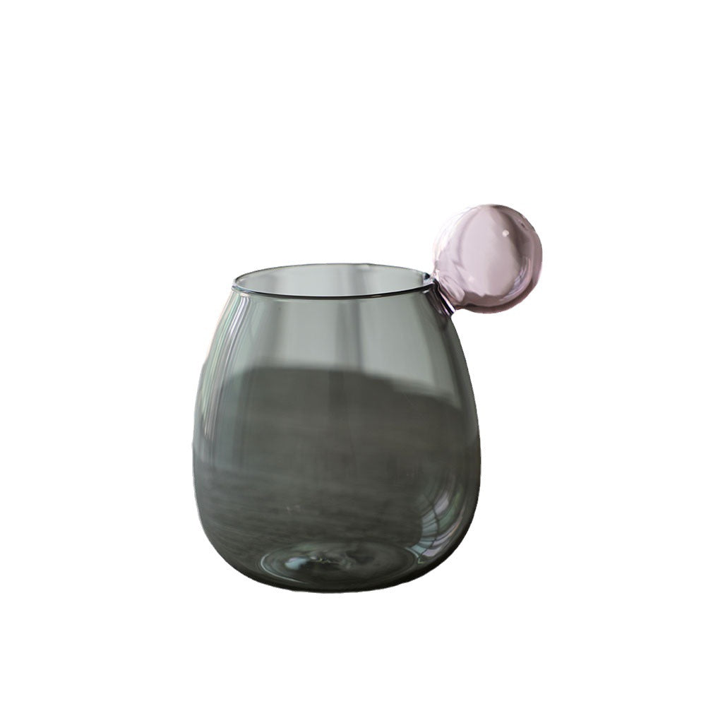A ins wind colored glass creative water cup primary color glass coffee cup
