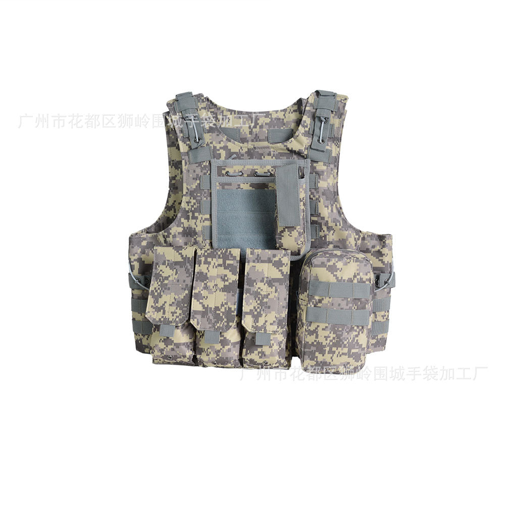 Amphibious tactical vest, python camouflage molle system, cycling sports outdoor tactical vest, real CS