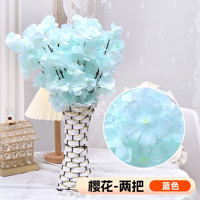 A Simulation Cherry Blossom Branch Cherry Blossom Tree Plastic Peach Blossom Arrangement Wedding Ceiling Decoration Indoor Home Tabletop Ornament