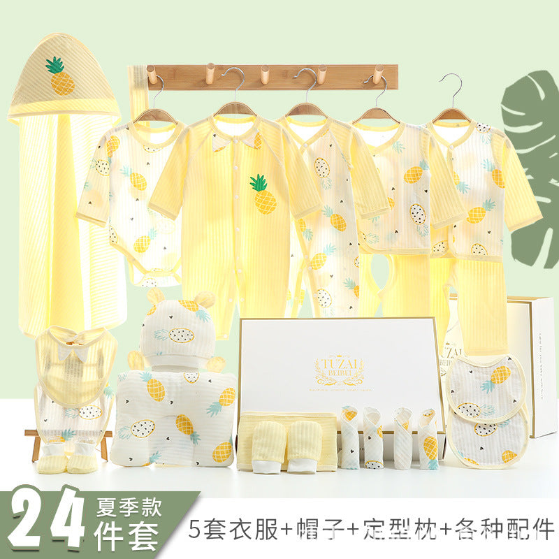 A-1 Newborn spring and summer gift box Baby thin clothes Newborn full moon baby set Birth products Daquan set - Mixbatch