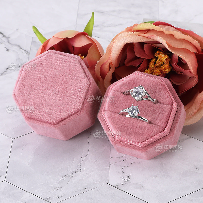 A flannel jewelry box