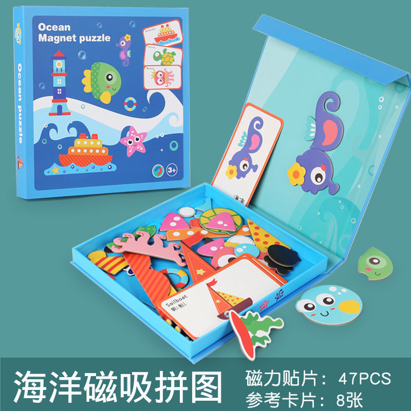A children's magnetic puzzle toy