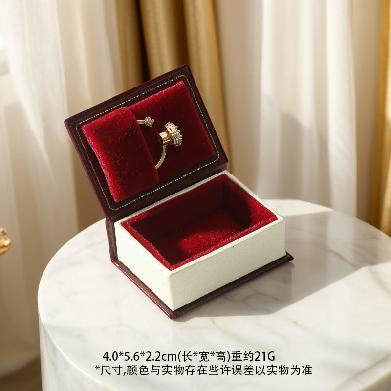 A clamshell jewelry box custom LOGO