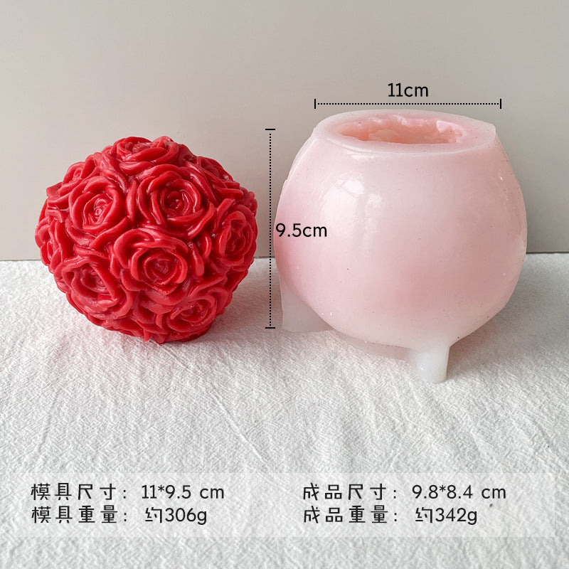 A red lip rose silicone mold