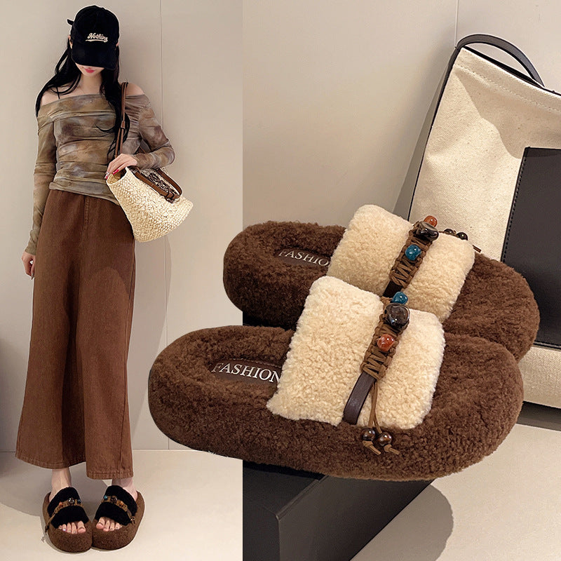 A plush slipper