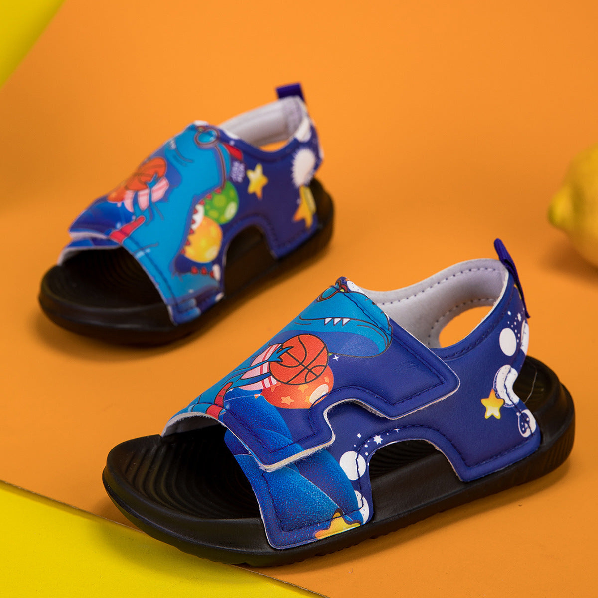 A Children's summer comfortable fashion casual lightweight breathable cute cartoon trend flat sports sandals - Mixbatch