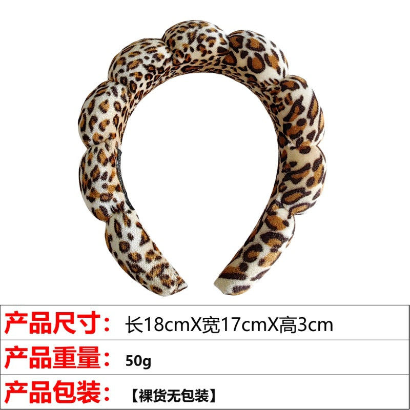 A high cranial top hair accessories women wash face bath clouds sponge headband makeup remover hair band headband