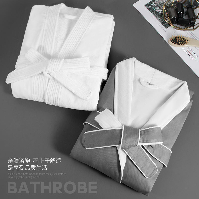 Star hotel bathrobes for men and women in all seasons, adult bathrobes, water-absorbing quick-drying, for B & B and inns